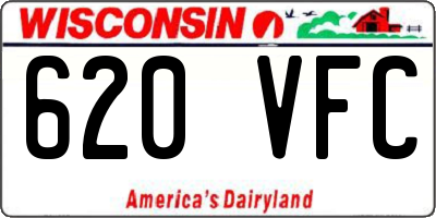 WI license plate 620VFC