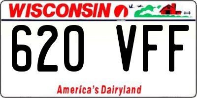 WI license plate 620VFF