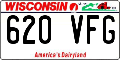 WI license plate 620VFG