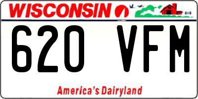 WI license plate 620VFM
