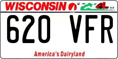 WI license plate 620VFR