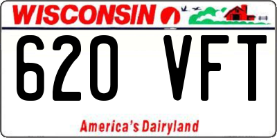 WI license plate 620VFT