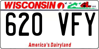 WI license plate 620VFY