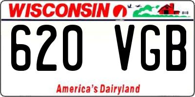 WI license plate 620VGB