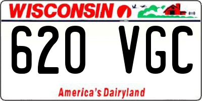 WI license plate 620VGC