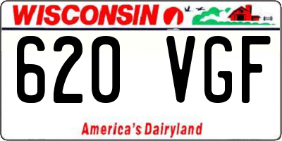 WI license plate 620VGF