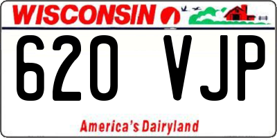 WI license plate 620VJP