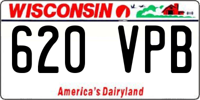 WI license plate 620VPB