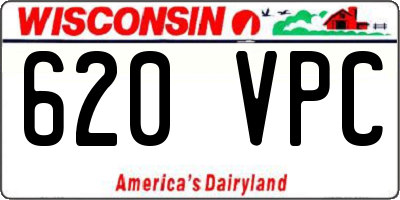 WI license plate 620VPC
