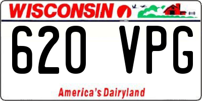 WI license plate 620VPG