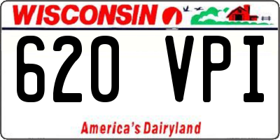 WI license plate 620VPI