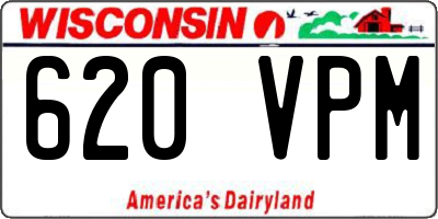 WI license plate 620VPM