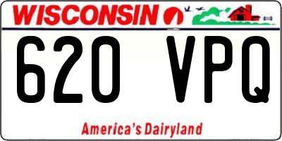 WI license plate 620VPQ