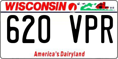 WI license plate 620VPR