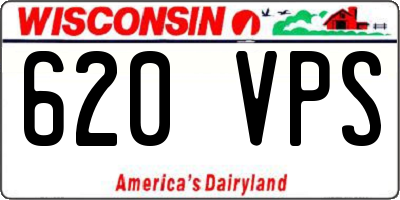WI license plate 620VPS