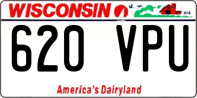 WI license plate 620VPU