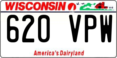 WI license plate 620VPW