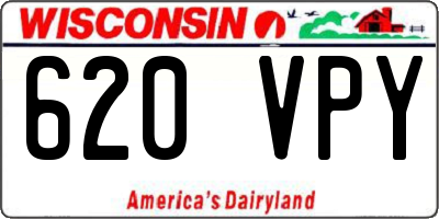WI license plate 620VPY