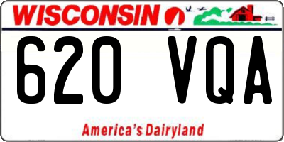 WI license plate 620VQA