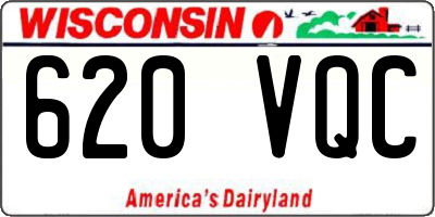 WI license plate 620VQC