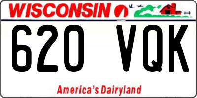 WI license plate 620VQK