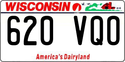WI license plate 620VQO