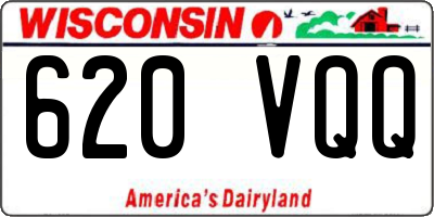 WI license plate 620VQQ