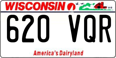 WI license plate 620VQR