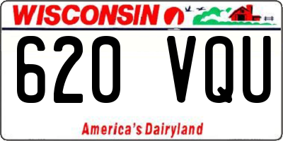 WI license plate 620VQU