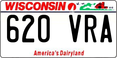 WI license plate 620VRA