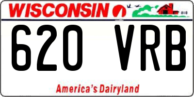 WI license plate 620VRB