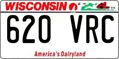 WI license plate 620VRC
