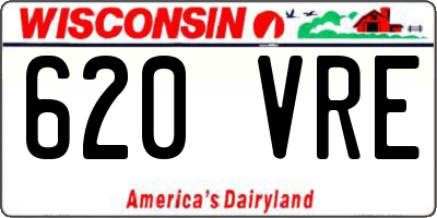 WI license plate 620VRE