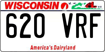 WI license plate 620VRF