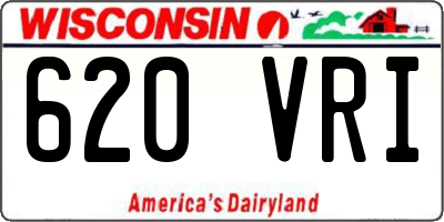 WI license plate 620VRI