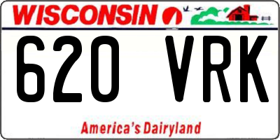 WI license plate 620VRK