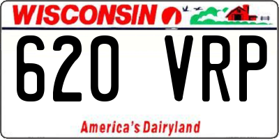 WI license plate 620VRP