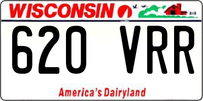 WI license plate 620VRR