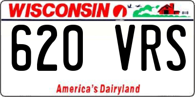 WI license plate 620VRS