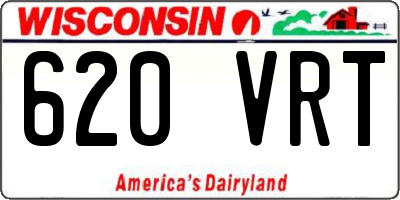 WI license plate 620VRT