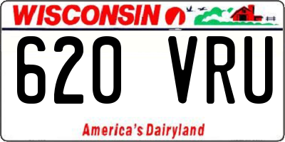 WI license plate 620VRU