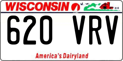 WI license plate 620VRV