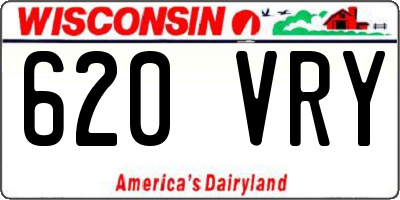 WI license plate 620VRY