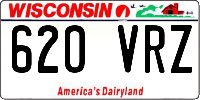 WI license plate 620VRZ