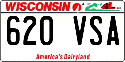 WI license plate 620VSA