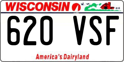 WI license plate 620VSF