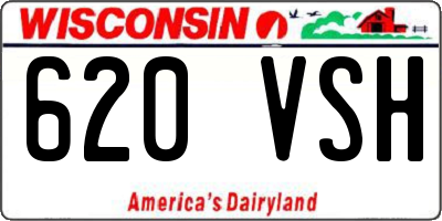 WI license plate 620VSH