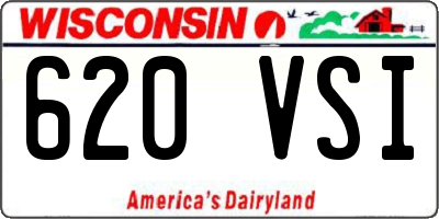 WI license plate 620VSI