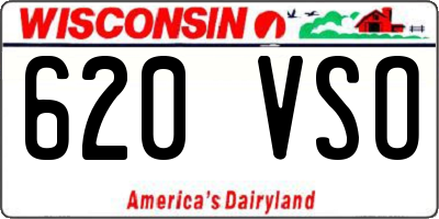 WI license plate 620VSO