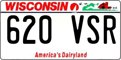 WI license plate 620VSR